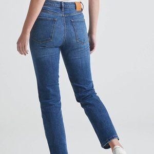 DU/ER Midweight Denim High Rise Straight Size 33x29 Womens Mom Jeans Pants NWT